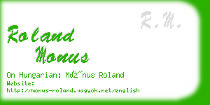 roland monus business card